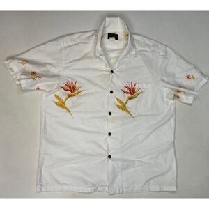VINTAGE Reserve Hawaiian Collection Shirt Men XL Short Sleeve Floral Print USA